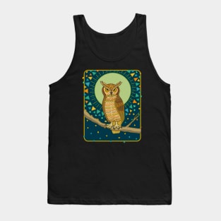 MID CENTURY GOTHIC Great Horned Owl Tank Top